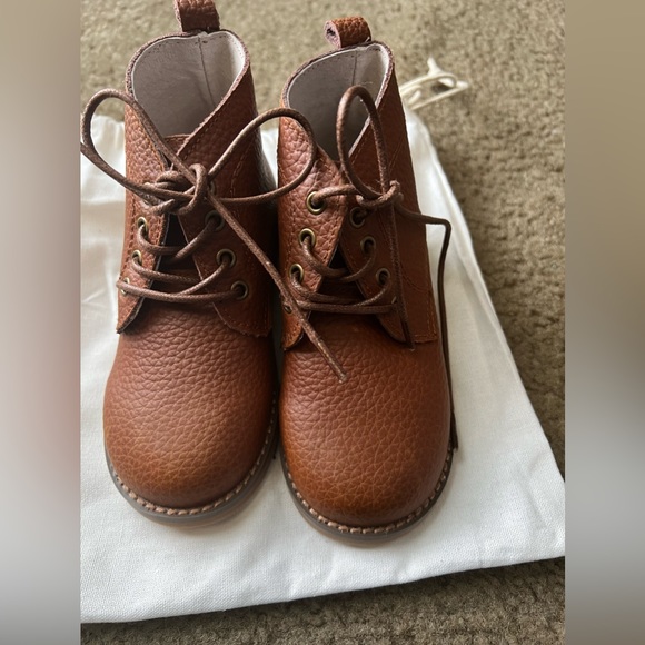 NWOT Mil&Co. Brown Leather Unisex Toddler Booties/Walker Shoe US Size 10 - Picture 1 of 7